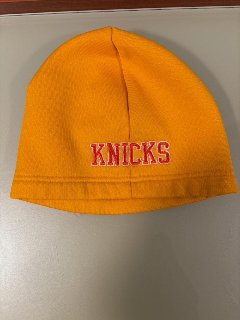 KNICKS Orange Beanie Hat